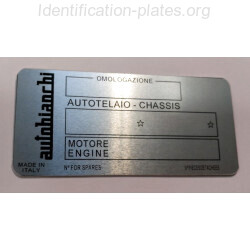 Autobianchi Id plate