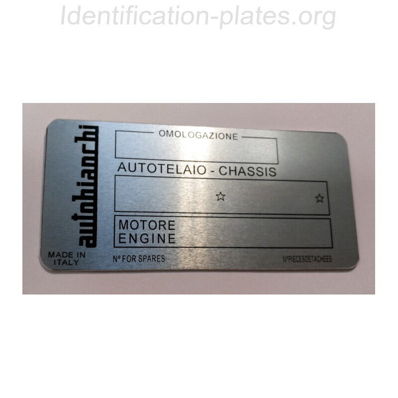 Autobianchi Id plate
