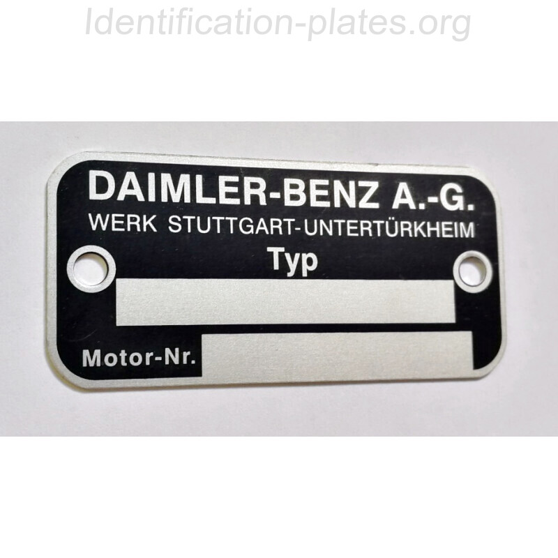 Plaque constructeur Daimler-Benz