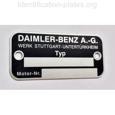 Plaque constructeur Daimler-Benz