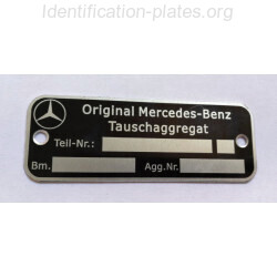 Plaque constructeur Mercedes-Benz