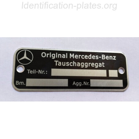 Original Mercedes-Benz id plate