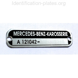 Mercedes-Benz body plate