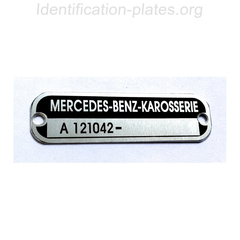 Mercedes-Benz body plate