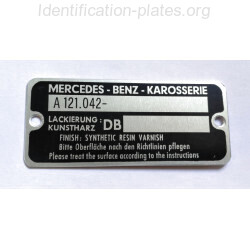Mercedes body plate