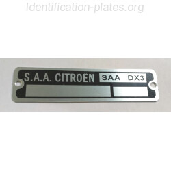 Citroen body plate