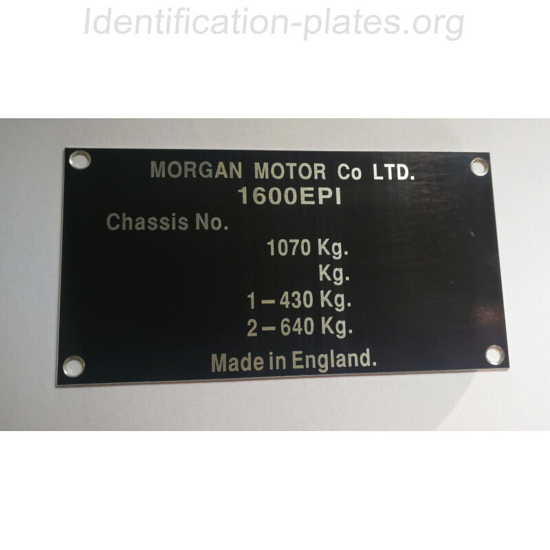 Morgan Id plate