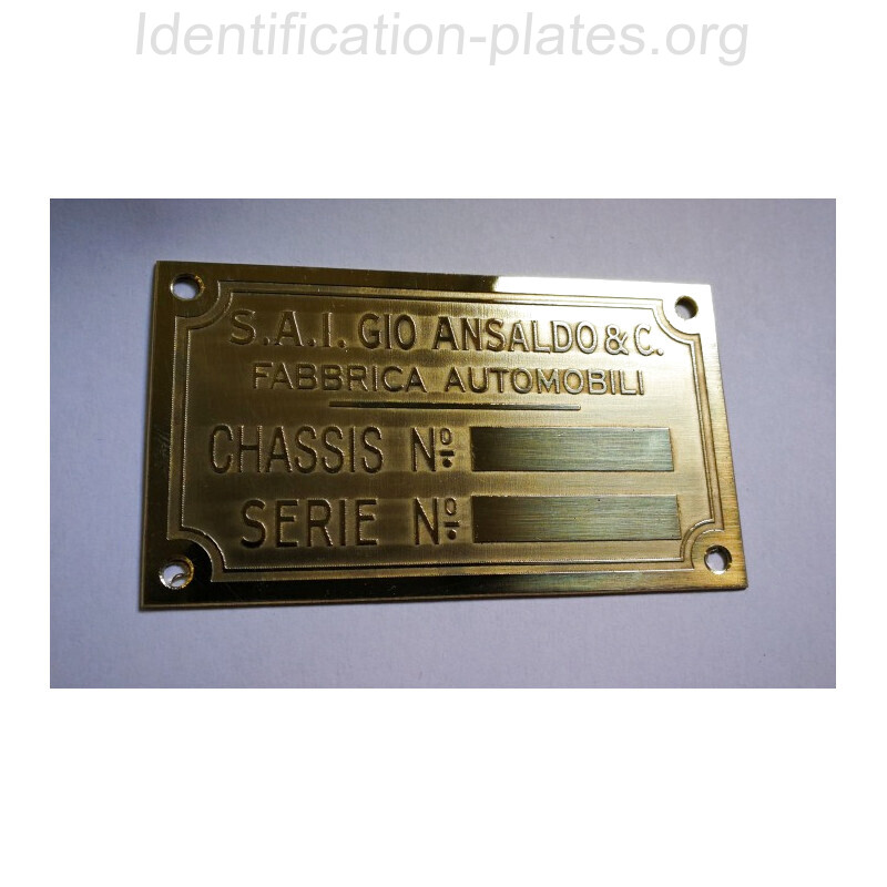 Ansaldo Id plate