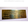 Plaque constructeur BNC