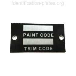 General Motors South African Id plate