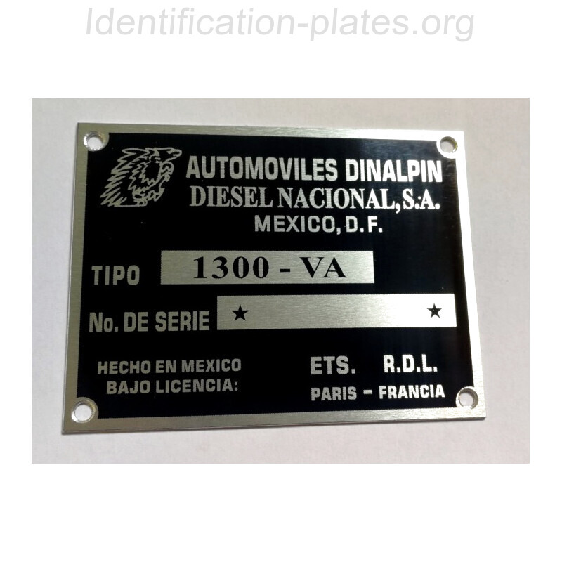 Alpine - Dinalpin identification plate