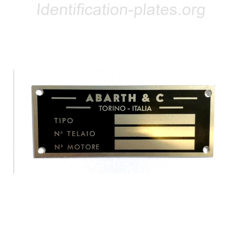 Plaque constructeur Abarth