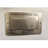 Suzuki vin plate