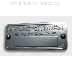 Citroen Id plate