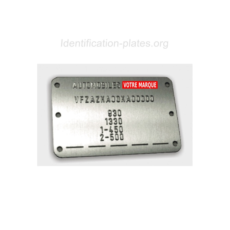 Plaque constructeur Citroen