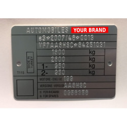 Citroen vin plate, Citroen body tag