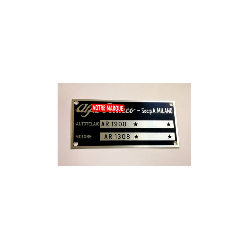 Plaque constructeur Alfa Romeo