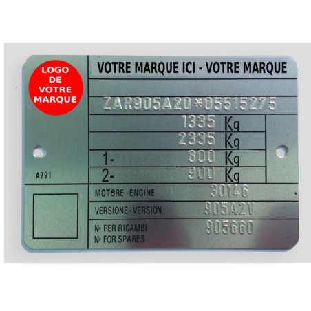 Plaque constructeur Alfa - Lancia