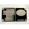 Renault Id plate - Renault vin tag
