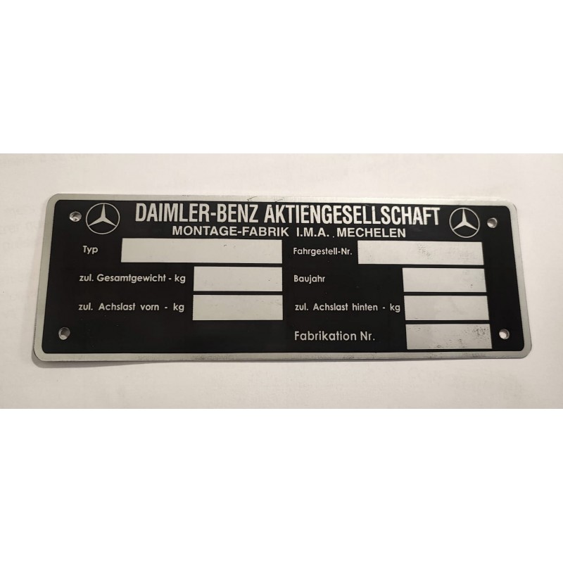 Plaque constructeur Mercedes Daimler