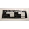 Mercedes Daimler Benz Id plate - Mercedes Daimler Benz vin tag