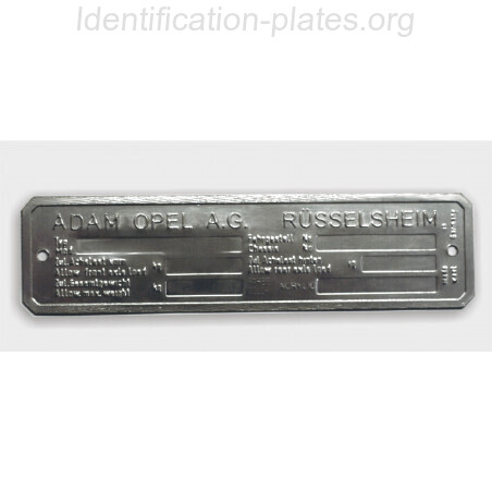 Opel Id plate